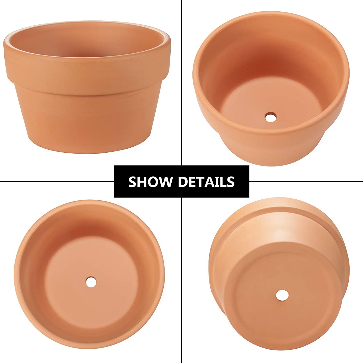 Terracotta Shallow Succulent Pot GT14230 Hantechn