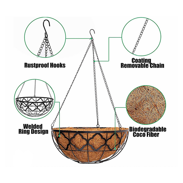 Metal Hanging Flower Pots GT23032-6