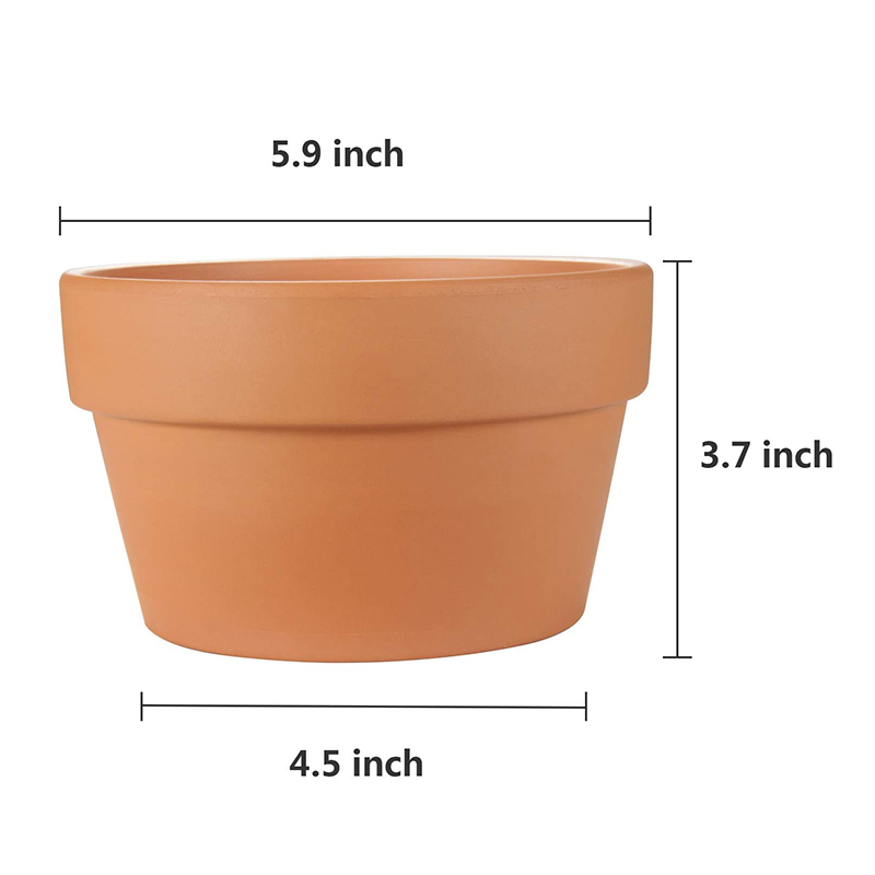 Terracotta Shallow Succulent Pot GT14230 Hantechn