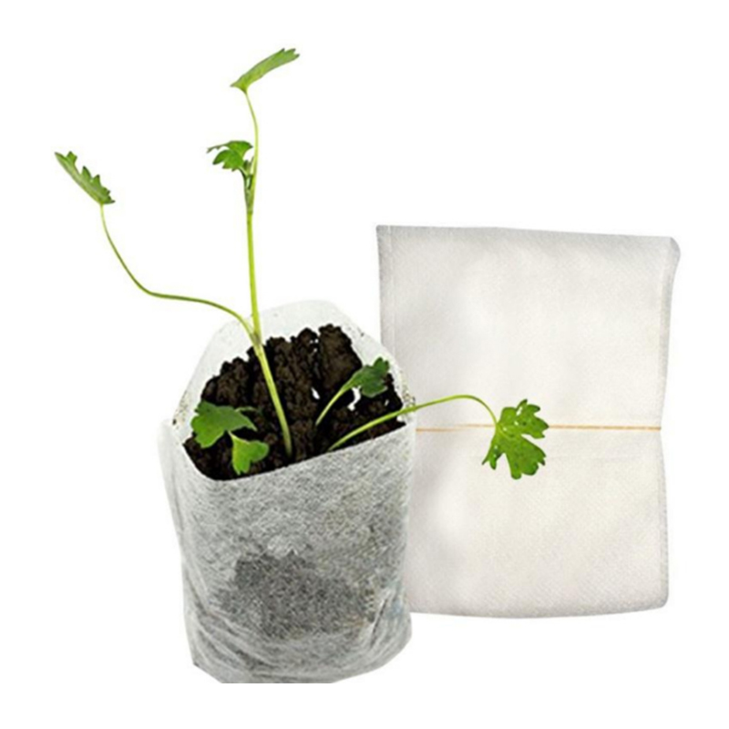 Non-Woven Seedlings Grow Bag,200PCS Fabric Nursery Bags for Plants,Fabric  Plant Pots for Planting,Gardening Transplanted Home Garden Supplies 